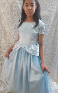 halloween Princess Blue Cinde Tea Length Dress